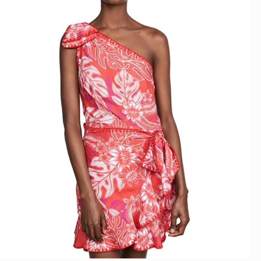 Red Carter Lanai Dress One Shoulder Size M